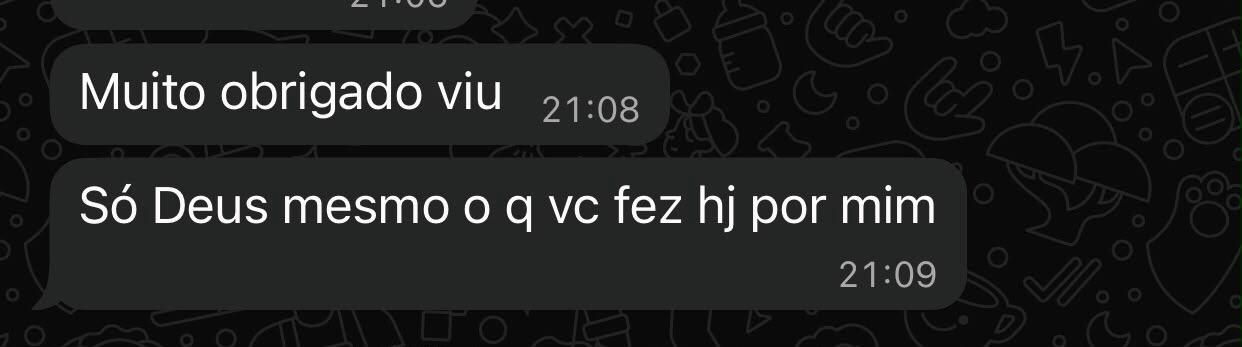 Print de conversa de WhatsApp com paciente